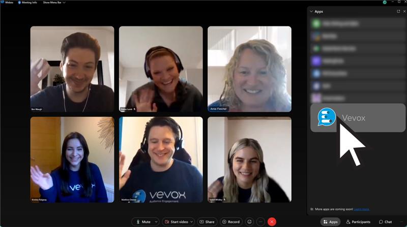 Using Vevox in Webex