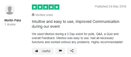 Vevox Trustpilot Review - "improved comms"